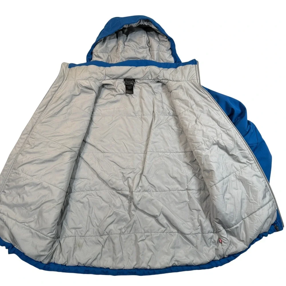 The North Face Mens Blue Apex Elevation Insulated Softshell Jacket Hooded Medium